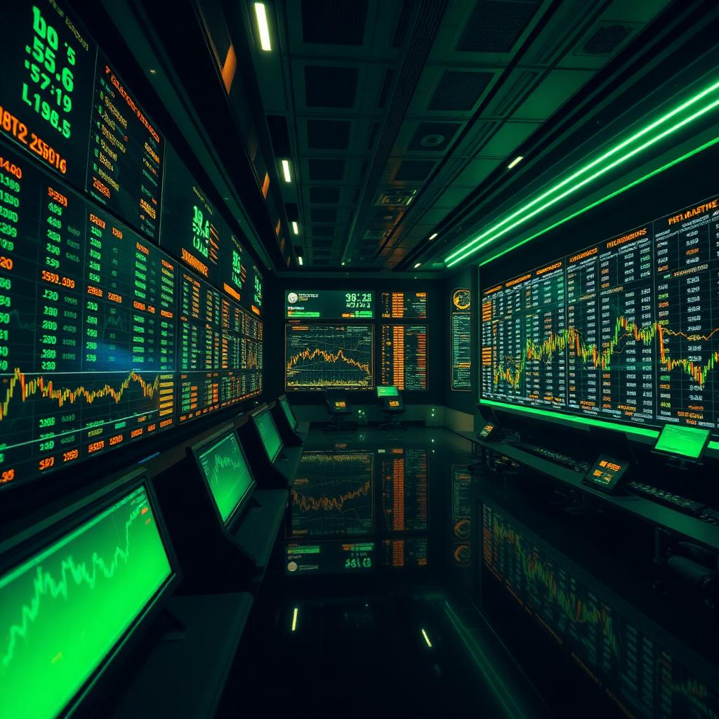 Digital finance trading dashboard